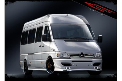 Бампер передний с ПТФ на Mercedes Sprinter W903